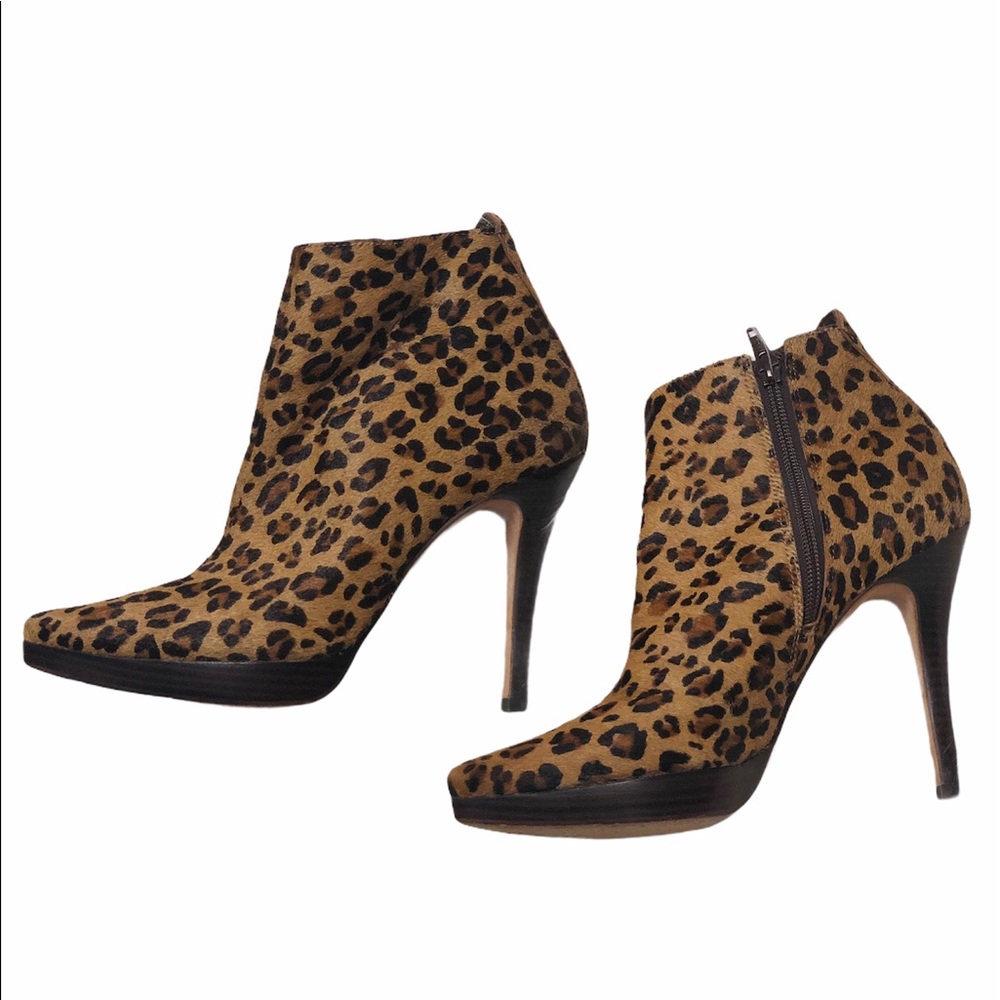 Boutique 58 Leopard Print Platform Booties